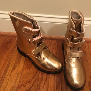 Rose Gold boots slightly worn